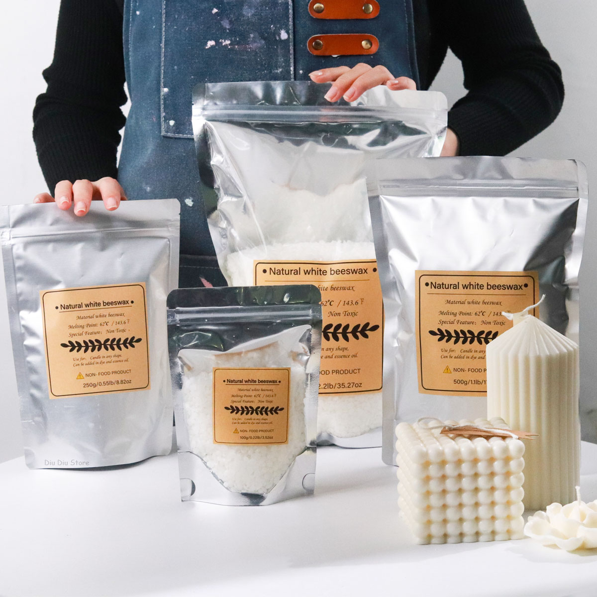 Candle Supplies Bulk - Cera de abelha branca pura natural