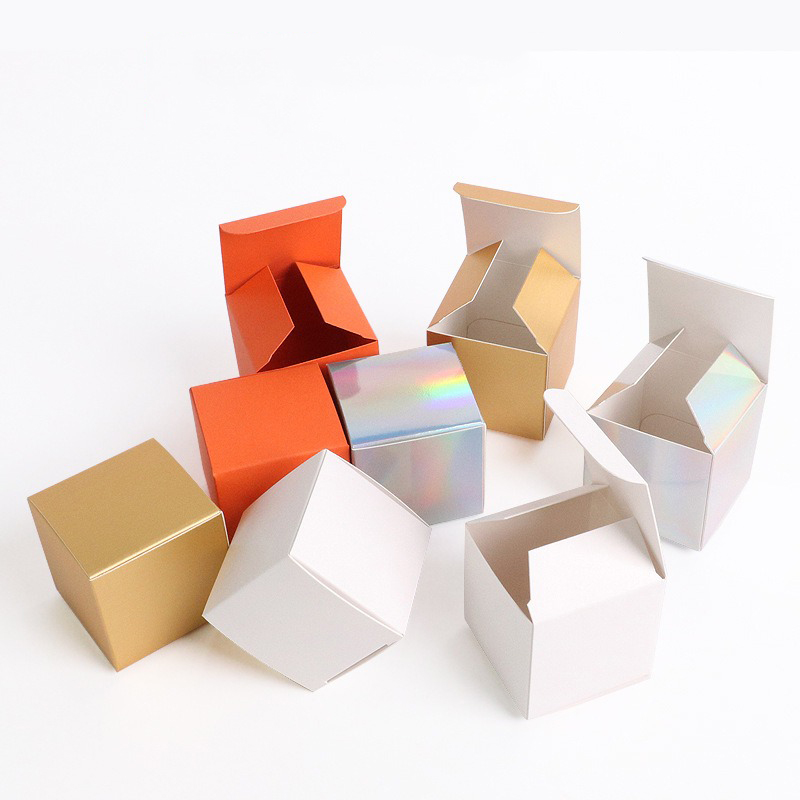 Candle Supplies For Business - Caixas de presente pequenas dobráveis, 50