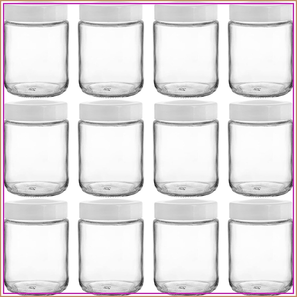 Mason Jar 8Oz - Pacote com 12 Frascos de Vidro