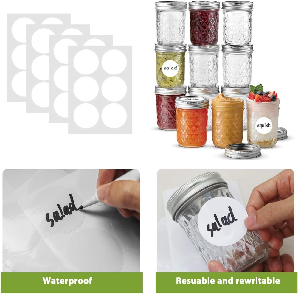 Potes Mason de 8 oz, Pacote co - Mason Jar 8Oz avaliação e preço