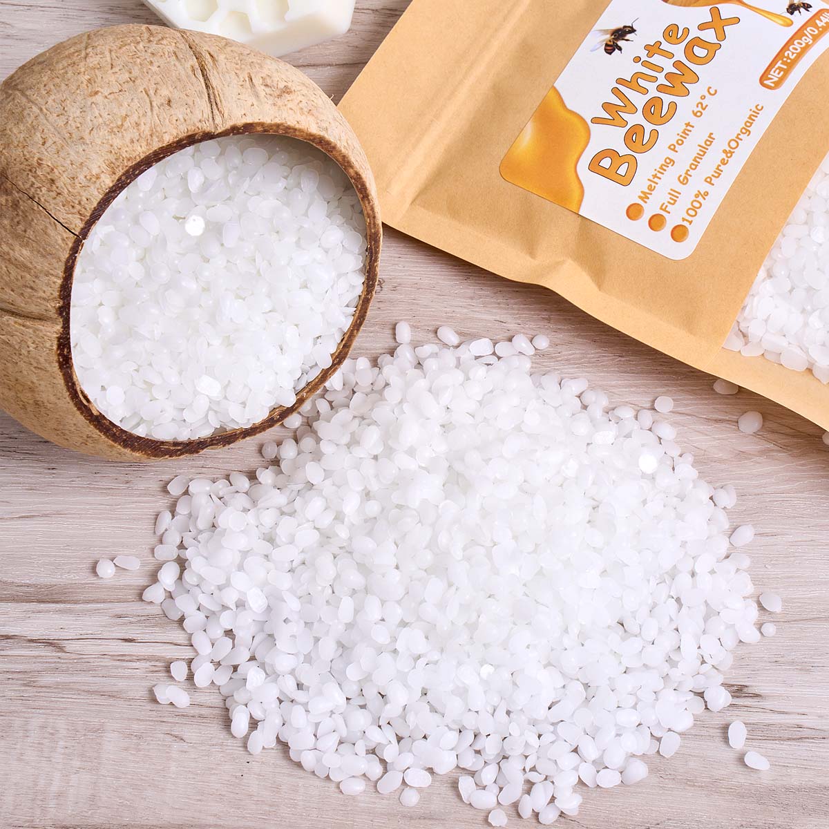 1000g cera de abelha branca di - Candle Supplies Bulk avaliação e preço