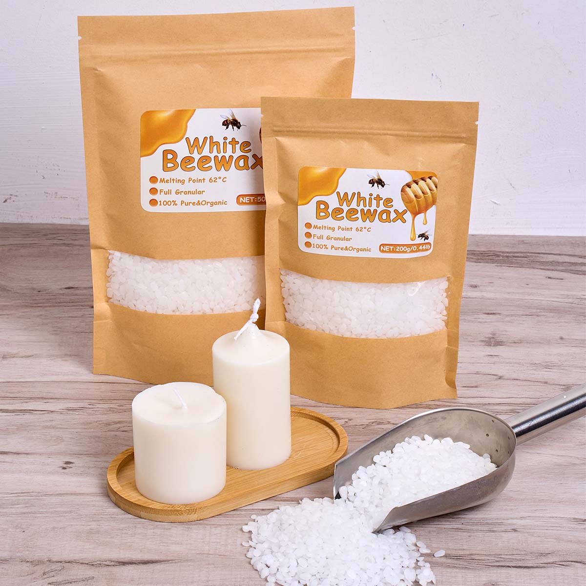 1000g cera de abelha branca di - Candle Supplies Bulk avaliação e preço