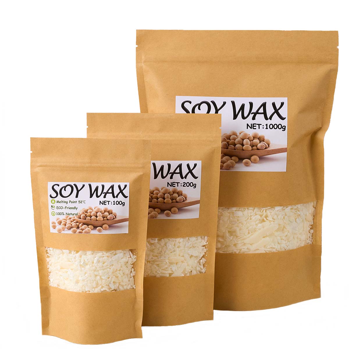 1 libras de cera de soja branc - Candle Supplies Bulk avaliação e preço