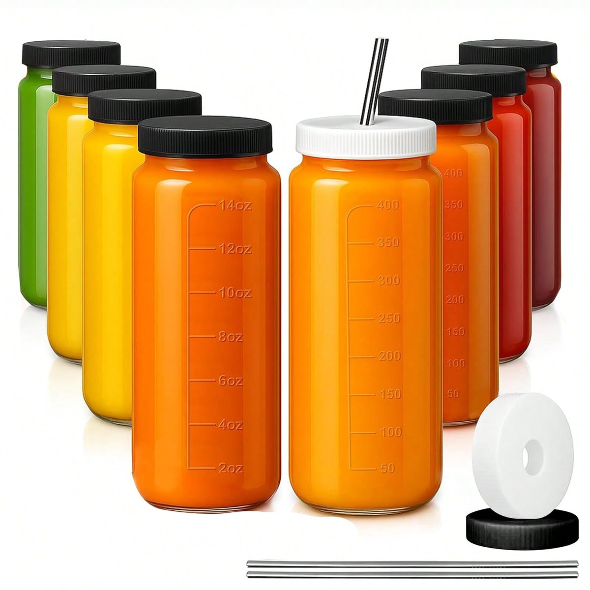 Conjunto de 8 Garrafas de Vidr - Mason Jar 8Oz avaliação e preço